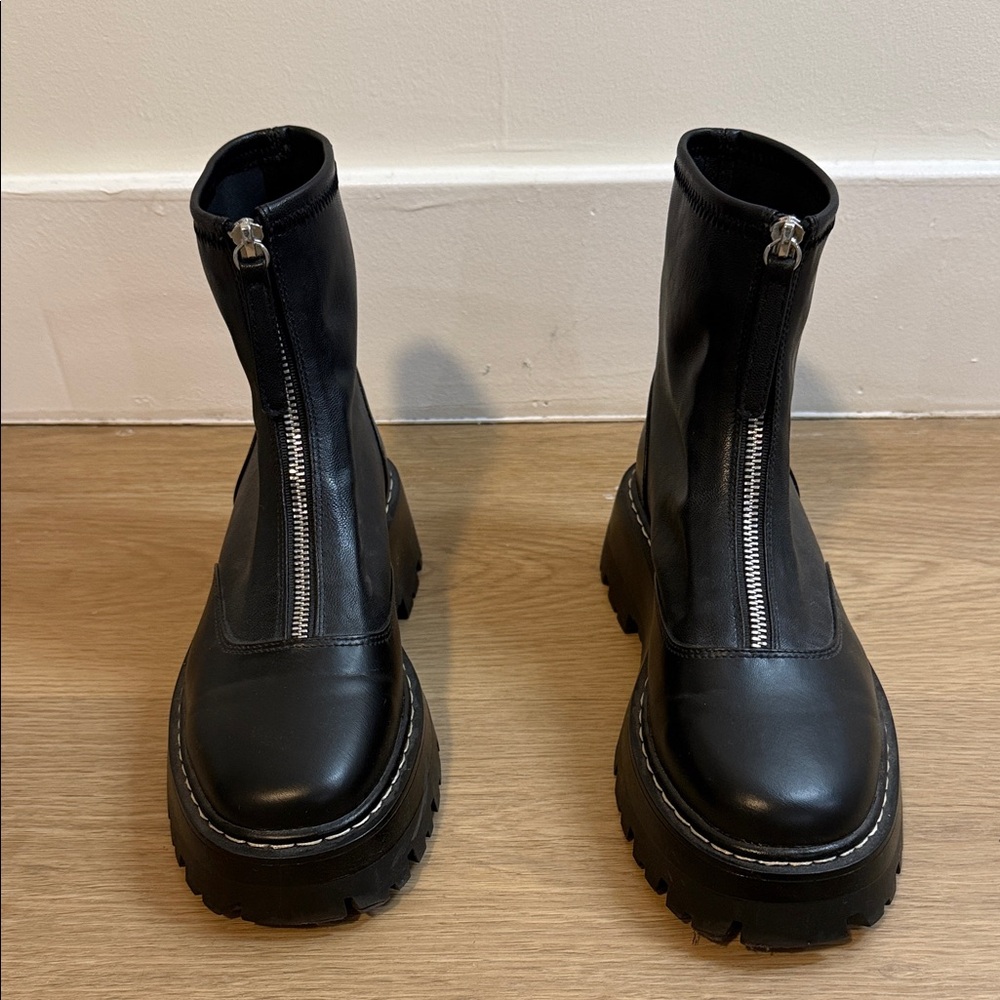 Zipper Combat Boots